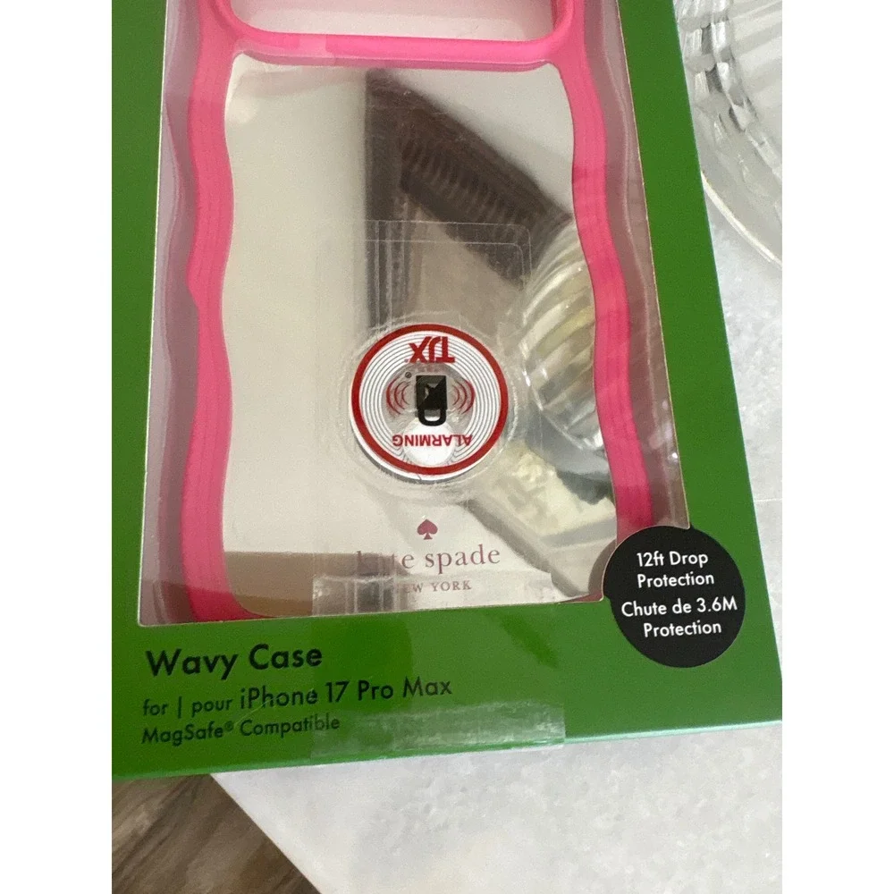 Kate Spade Wavy Case iPhone 17 Pro Max MagSafe Hot Pink Mirror Protective Cover